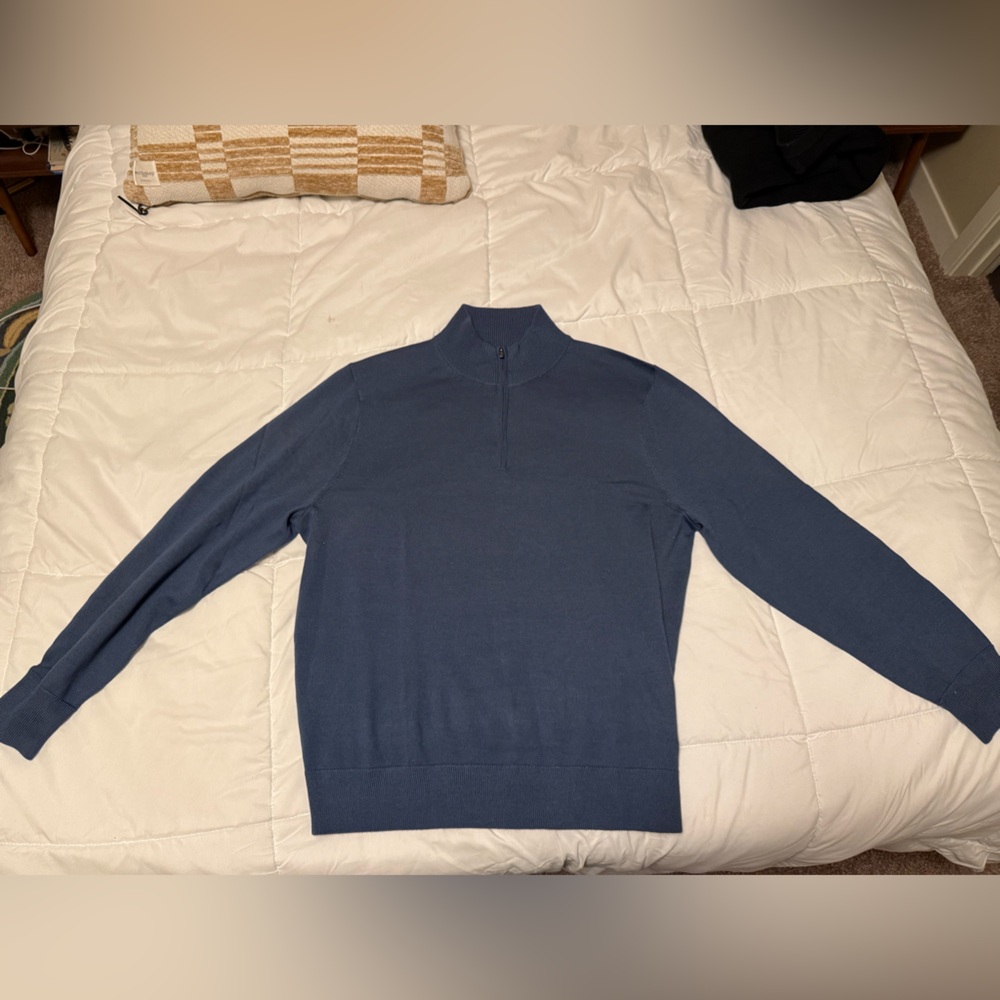 J. Crew Factory merino wool-blend half zip